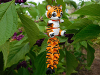 Fluffy Tail Tiger Key Chain