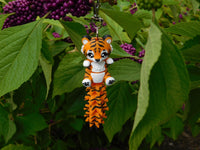 Fluffy Tail Tiger Key Chain