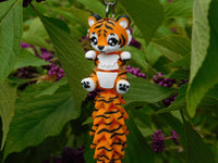 Fluffy Tail Tiger Key Chain