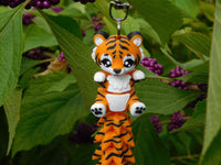 Fluffy Tail Tiger Key Chain