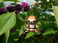 Fluffy Tail Sloth Key Chain