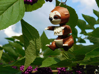 Fluffy Tail Sloth Key Chain