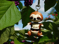 Fluffy Tail Sloth Key Chain