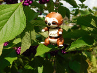 Fluffy Tail Sloth Key Chain