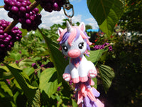 Fluffy Tail Unicorn Key Chain
