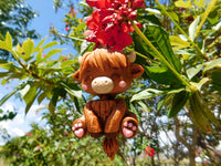 Fluffy Tail Highlander Cow Key Chain