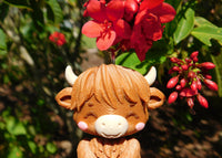 Fluffy Tail Highlander Cow Key Chain