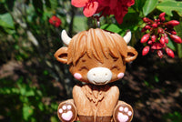 Fluffy Tail Highlander Cow Key Chain