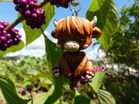Fluffy Tail Highlander Cow Key Chain