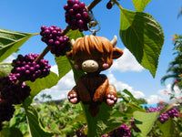 Fluffy Tail Highlander Cow Key Chain