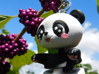 Fluffy Tail Panda Key Chain