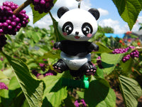 Fluffy Tail Panda Key Chain