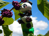 Fluffy Tail Panda Key Chain