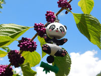 Fluffy Tail Panda Key Chain