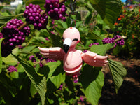 Fluffy Tail Flamingo Key Chain