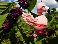 Fluffy Tail Flamingo Key Chain