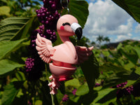 Fluffy Tail Flamingo Key Chain