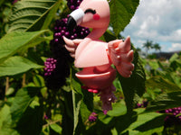 Fluffy Tail Flamingo Key Chain