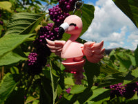 Fluffy Tail Flamingo Key Chain