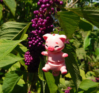 Fluffy Tail Pig Key Chain