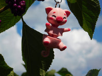 Fluffy Tail Pig Key Chain