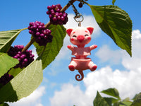 Fluffy Tail Pig Key Chain