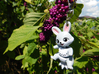 Fluffy Tail Bunny Key Chain
